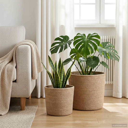 Pflanztopfsatz 2 Pcs Ø 28 X 28 Cm 100% Tossa-Jute
