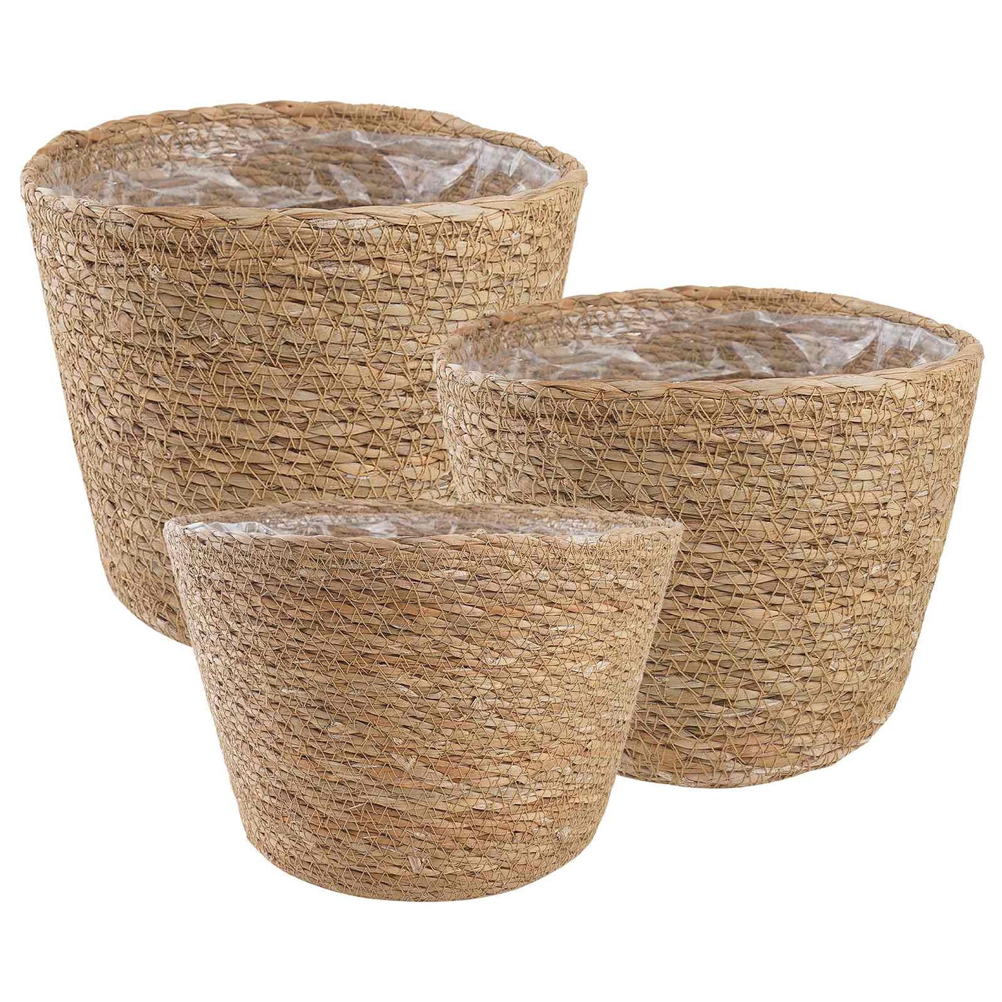 Seegras Pflanzenkörbe 3 Pcs Ø26 X 19 Cm 100% Seegras