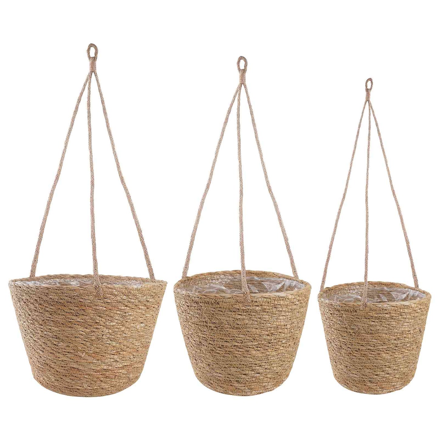 Seegras Pflanzenkörbe 3 Pcs Ø26 X 19 Cm 100% Seegras