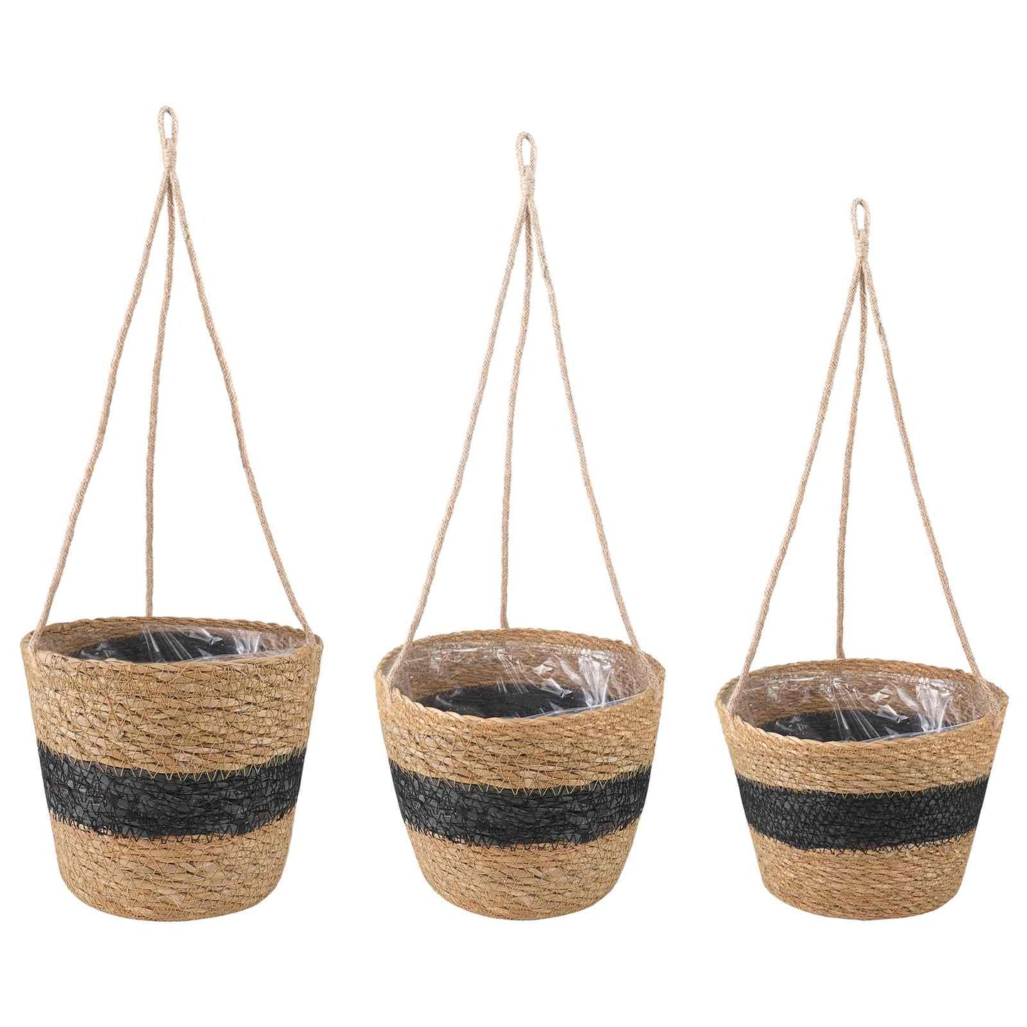 Seegras Pflanzenkörbe 3 Pcs Ø26 X 19 Cm 100% Seegras