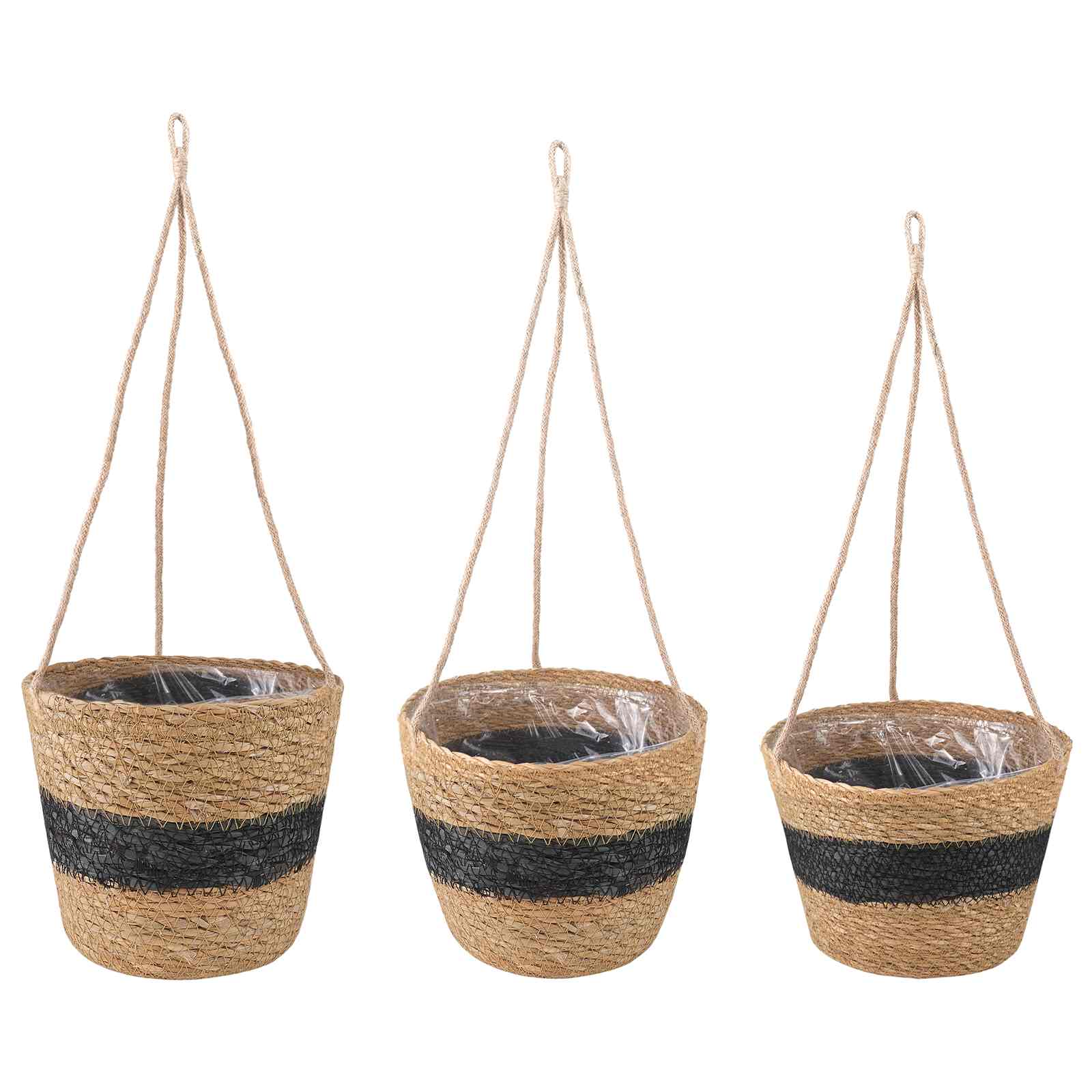 Seegras Pflanzenkörbe 3 Pcs Ø26 X 19 Cm 100% Seegras