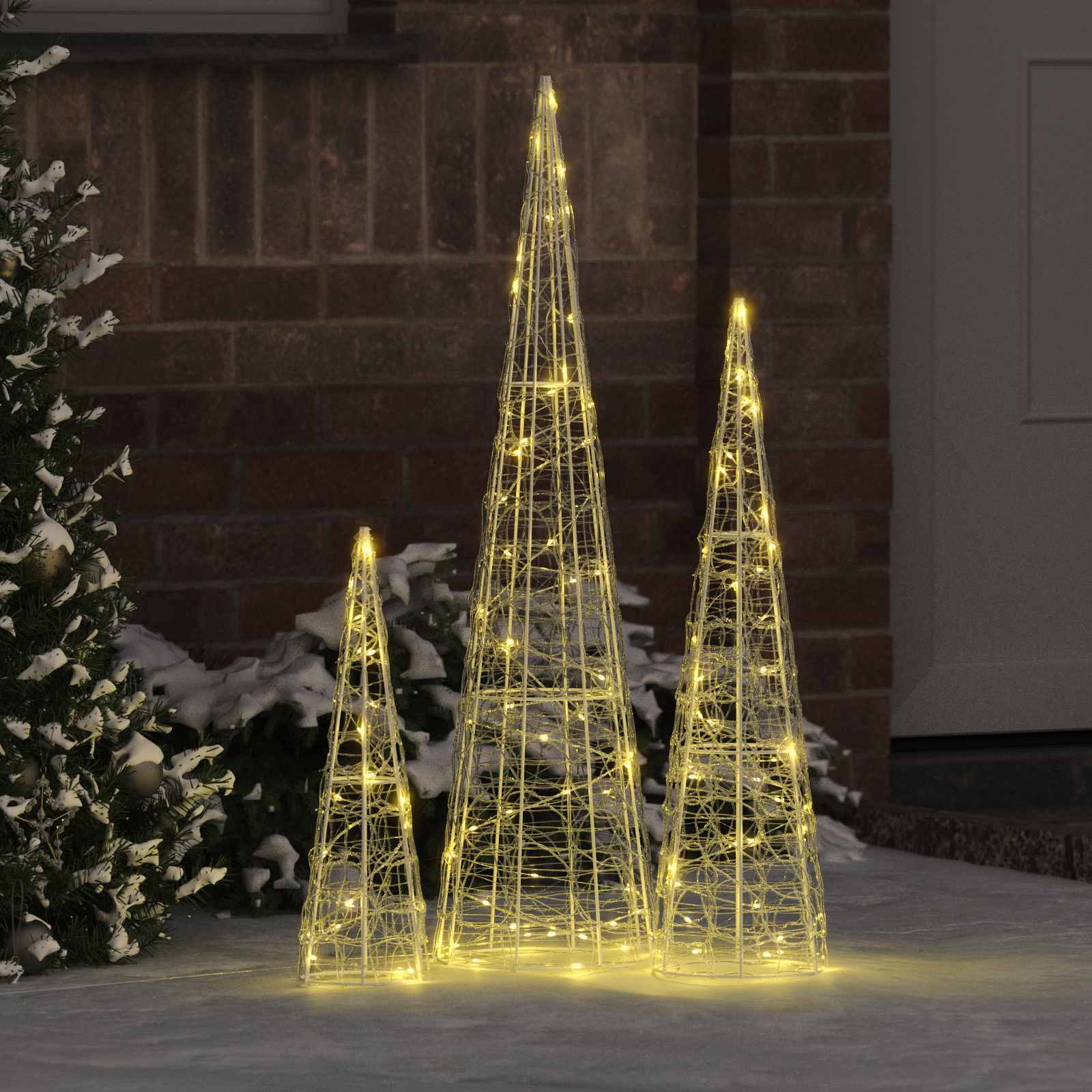 Weihnachtsbaum Mit 90 Leds 3 Pcs 20 X 20 X 80 Cm Acryl