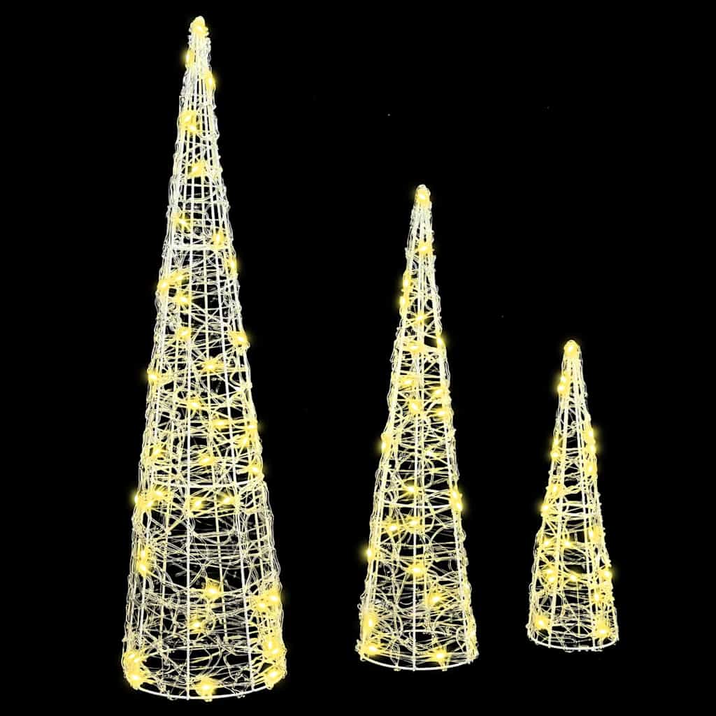 Weihnachtsbaum Mit 90 Leds 3 Pcs 20 X 20 X 80 Cm Acryl