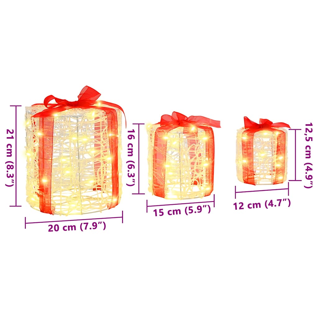 Geschenkbox Dekoration 3 Pcs 20 X 20 X 21 Cm Acryl