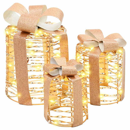 Geschenkbox Dekoration 3 Pcs Warmweiß 20 X 20 X 20 Cm Haustier