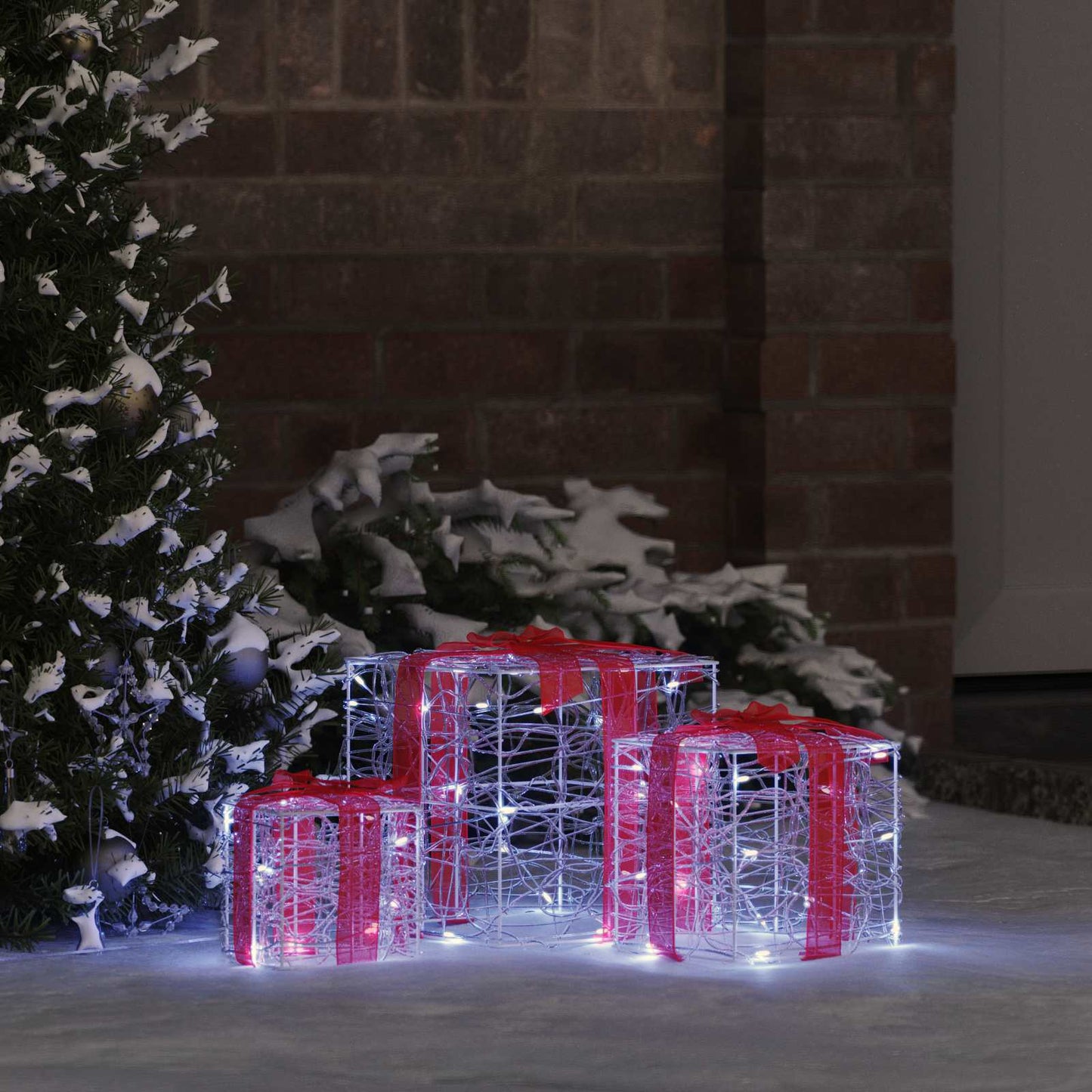 Geschenkbox Mit 60 Leds 3 Pcs 20 X 20 X 20 Cm Acryl