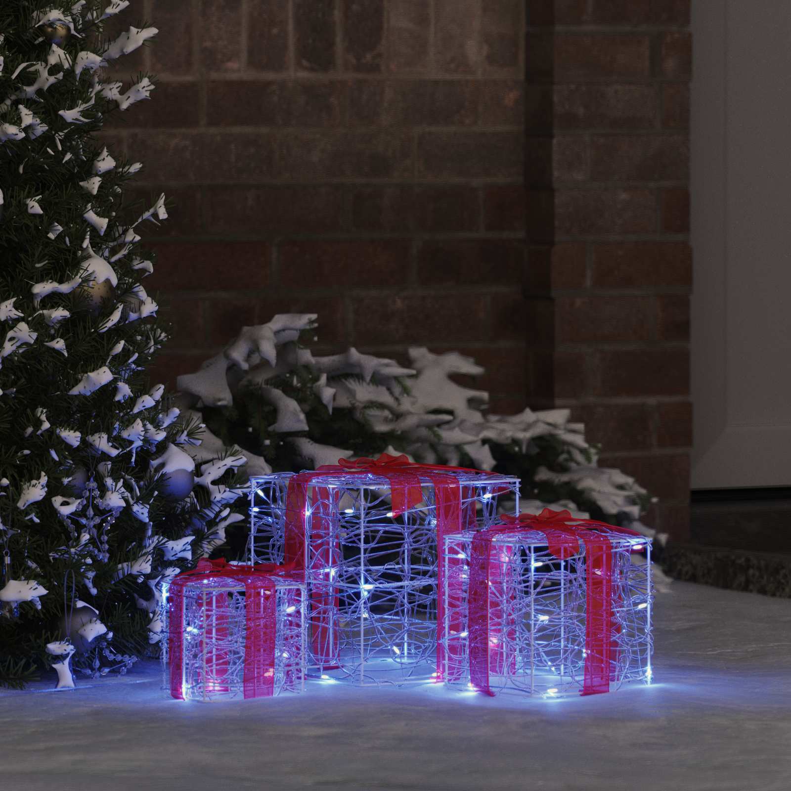 Geschenkbox Mit 60 Leds 3 Pcs 20 X 20 X 20 Cm Acryl