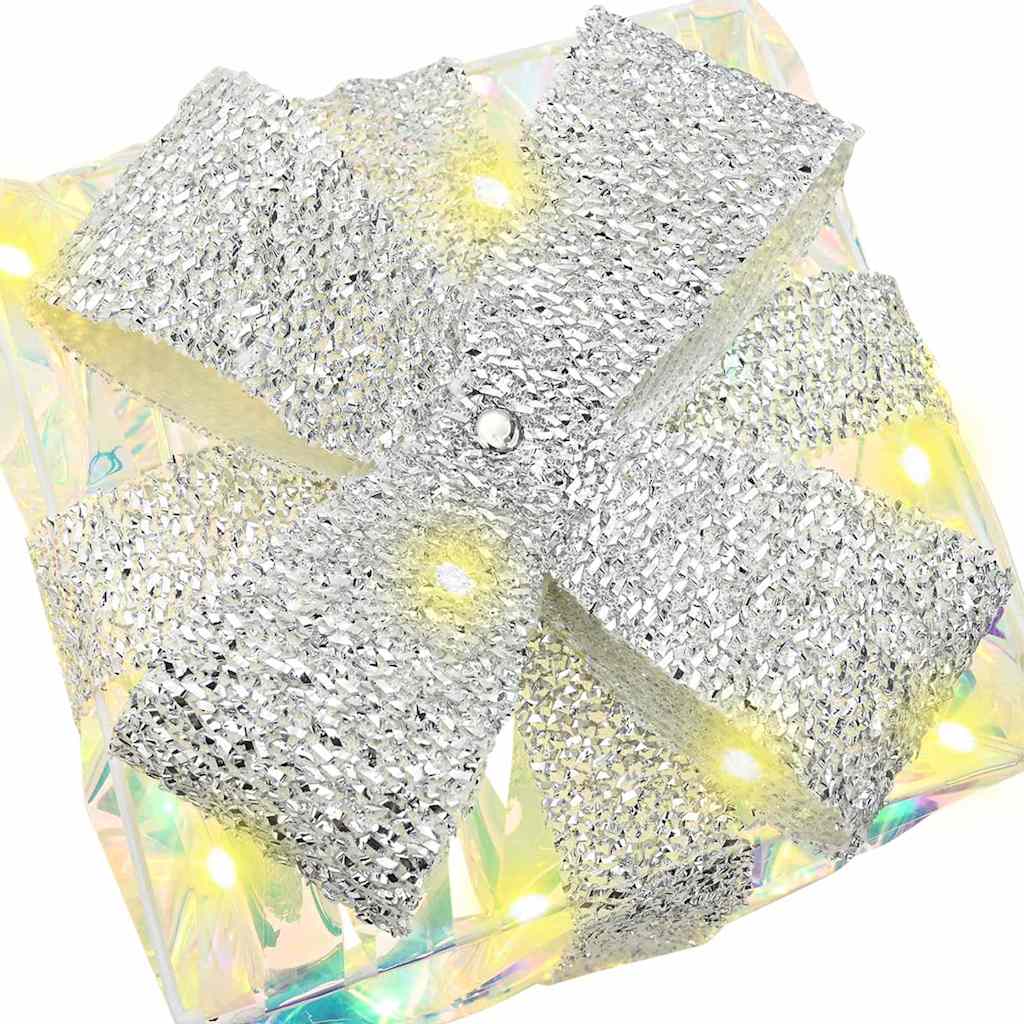 Geschenkbox Mit 60 Leds 3 Pcs Warmweiß 20 X 20 X 20 Cm Pet