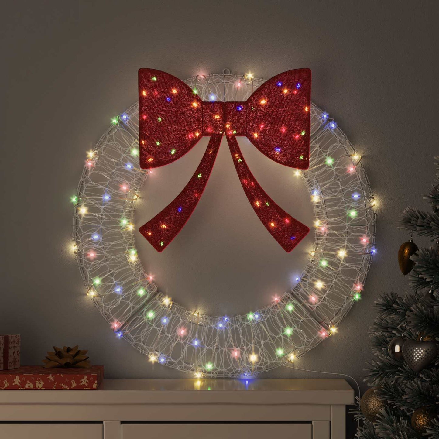 Kranz Mit 60 Leds 76 X 76 X 8,5 Cm Acryl