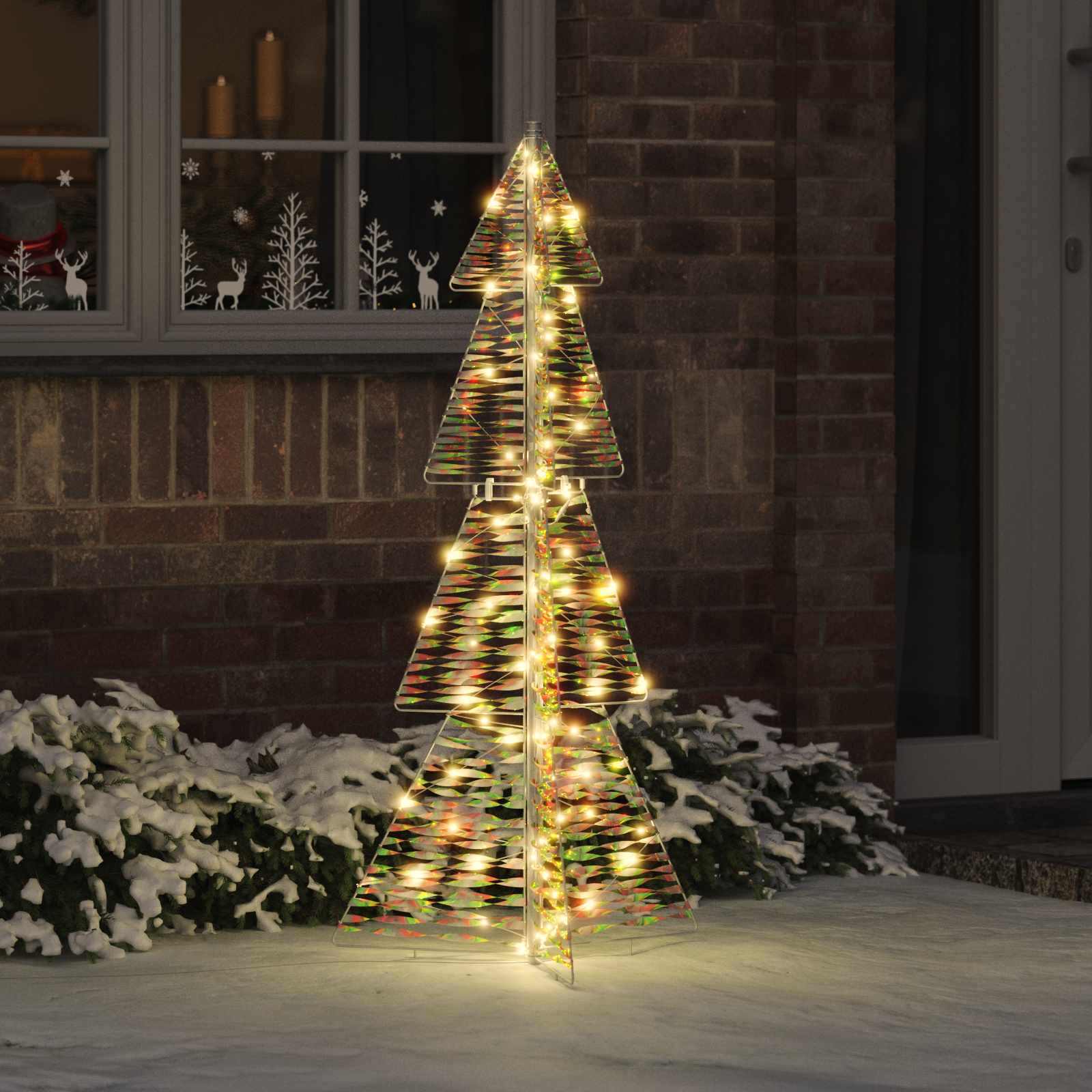 Weihnachtsbaum Mit 100 Leds Warmes Weiß Pet
