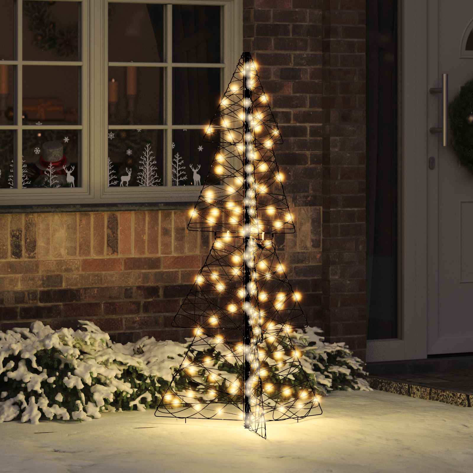 Weihnachtsbaum Mit 100 Leds Warmes Weiß Pet