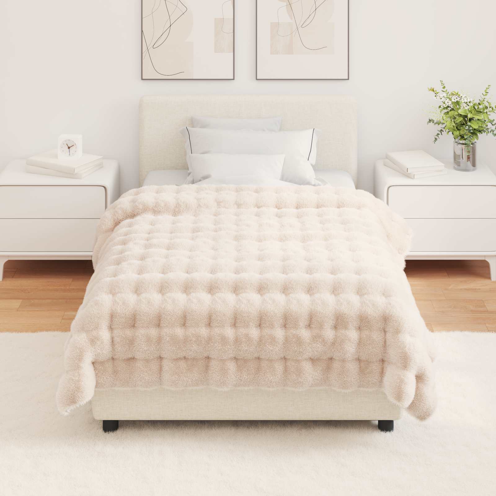 Rutschfeste Decke Aus Kunstkaninchenfell Olite 4 Pcs