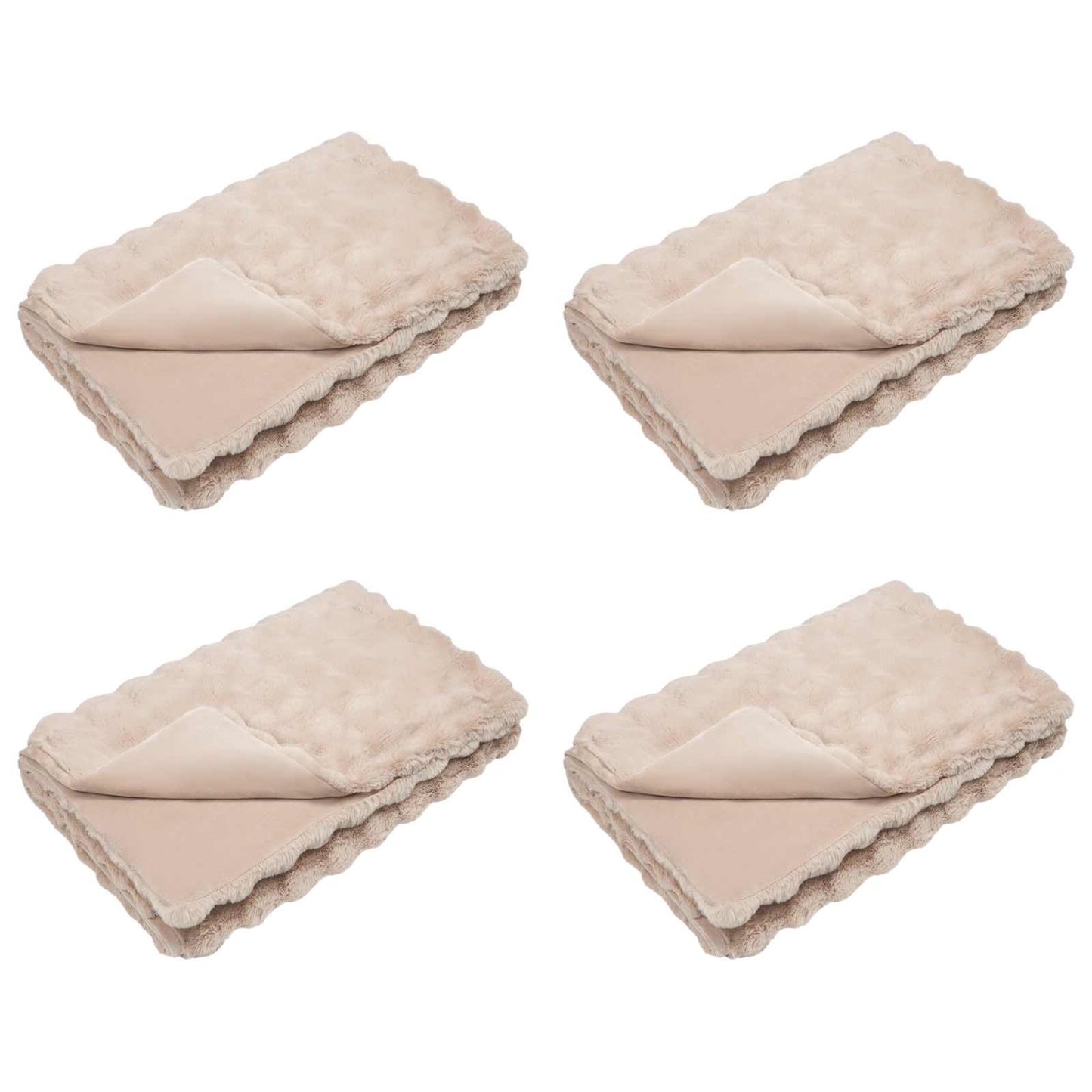 Rutschfeste Decke Aus Kunstkaninchenfell Olite 4 Pcs