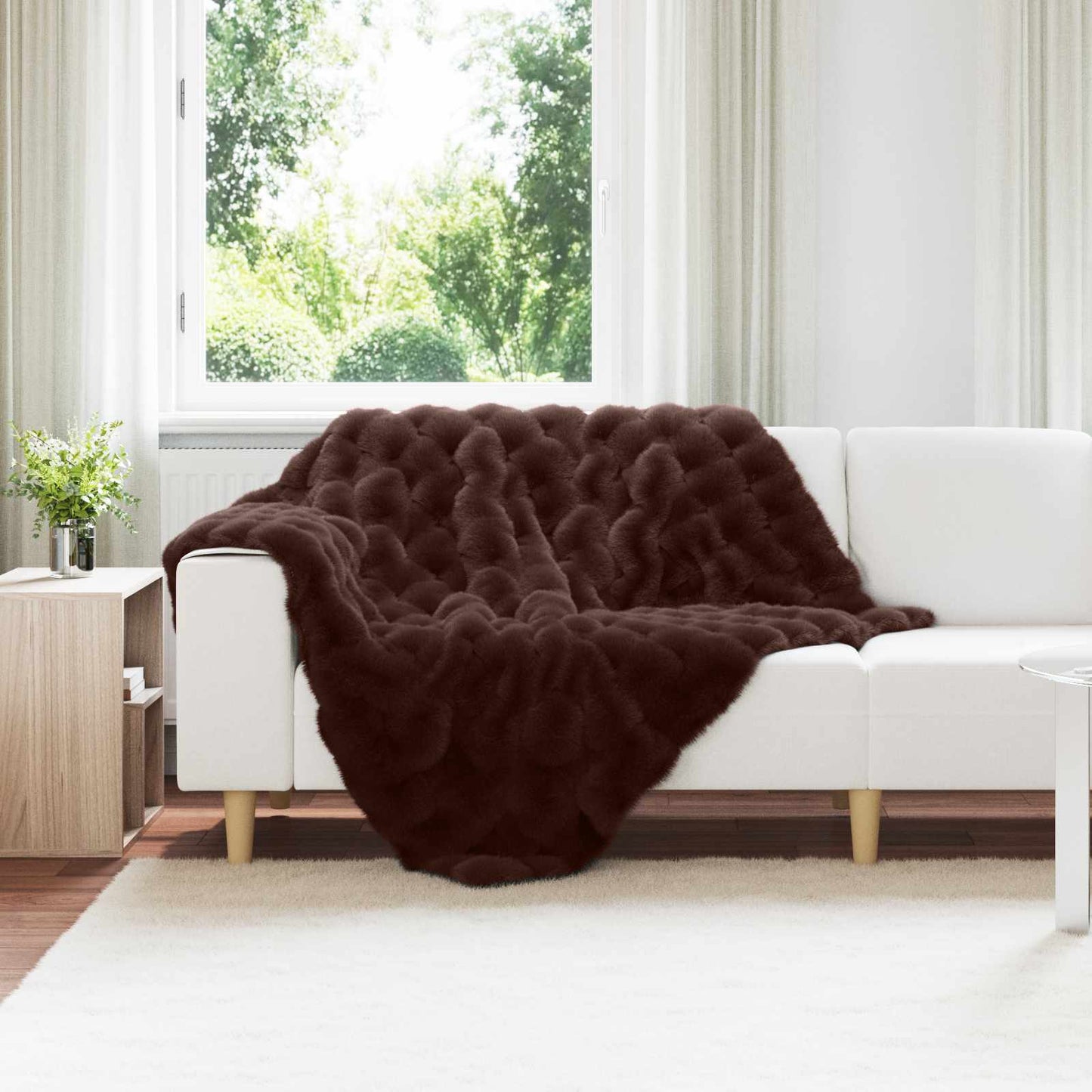 Rutschfeste Decke Aus Kunstkaninchenfell Olite 4 Pcs