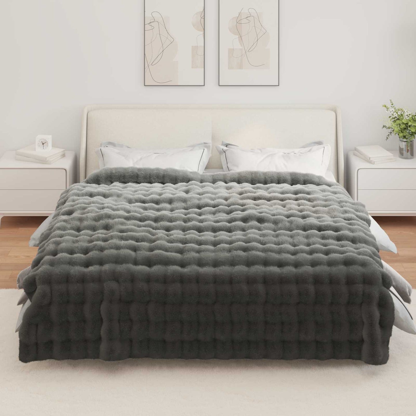 Rutschfeste Decke Aus Kunstkaninchenfell Olite