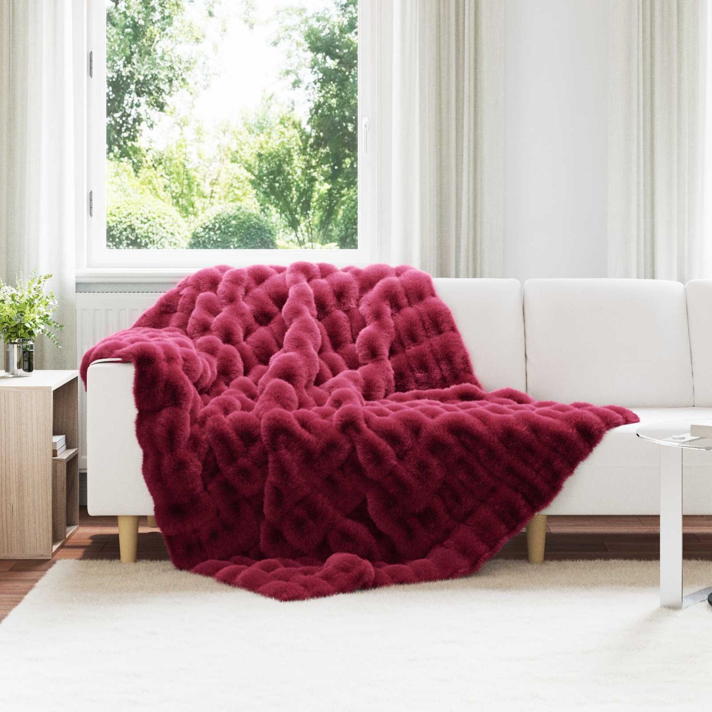 Rutschfeste Decke Aus Kunstkaninchenfell Olite 4 Pcs