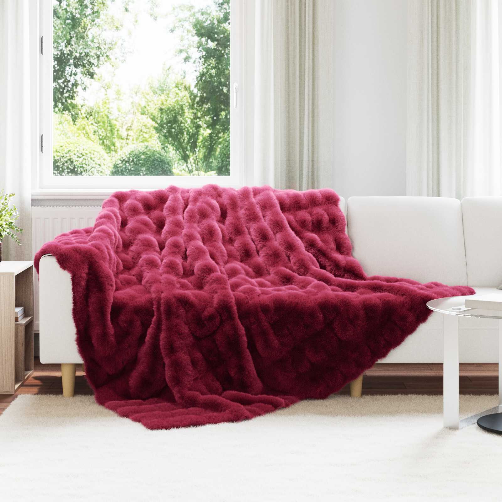 Rutschfeste Decke Aus Kunstkaninchenfell Olite 4 Pcs