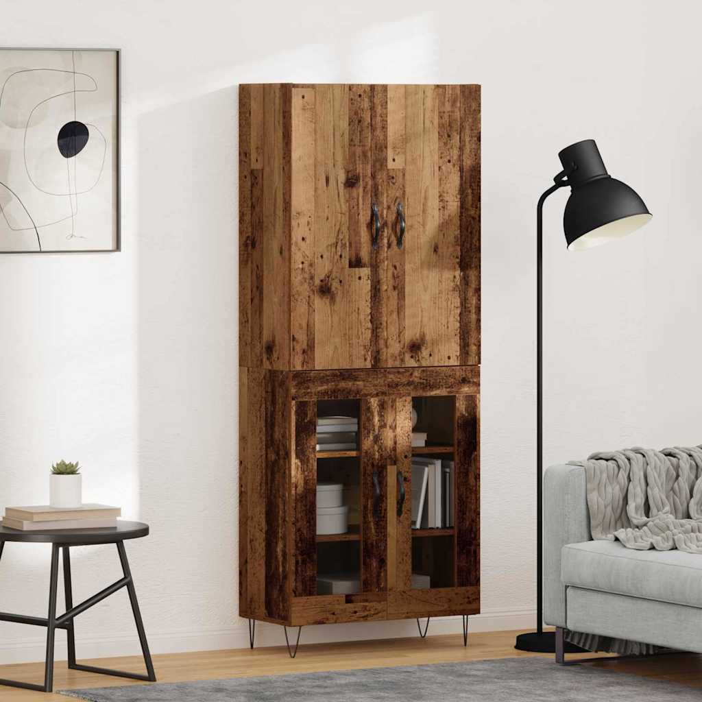 Highboard 69,5X34X180 Cm Holzwerkstoff