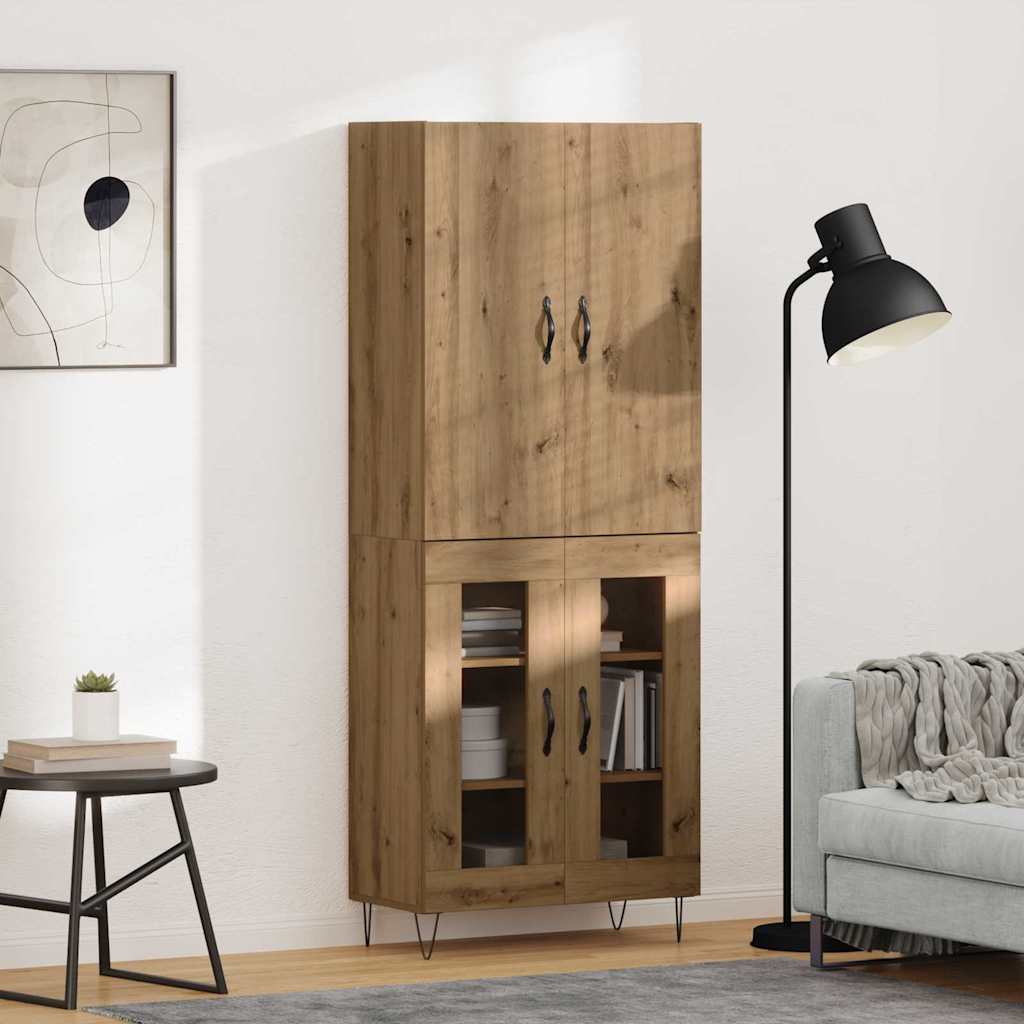 Highboard 69,5X34X180 Cm Holzwerkstoff