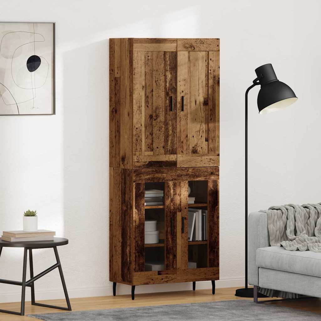 Highboard 2 Pcs 69,5 X 34 X 180 Cm Holzwerkstoff