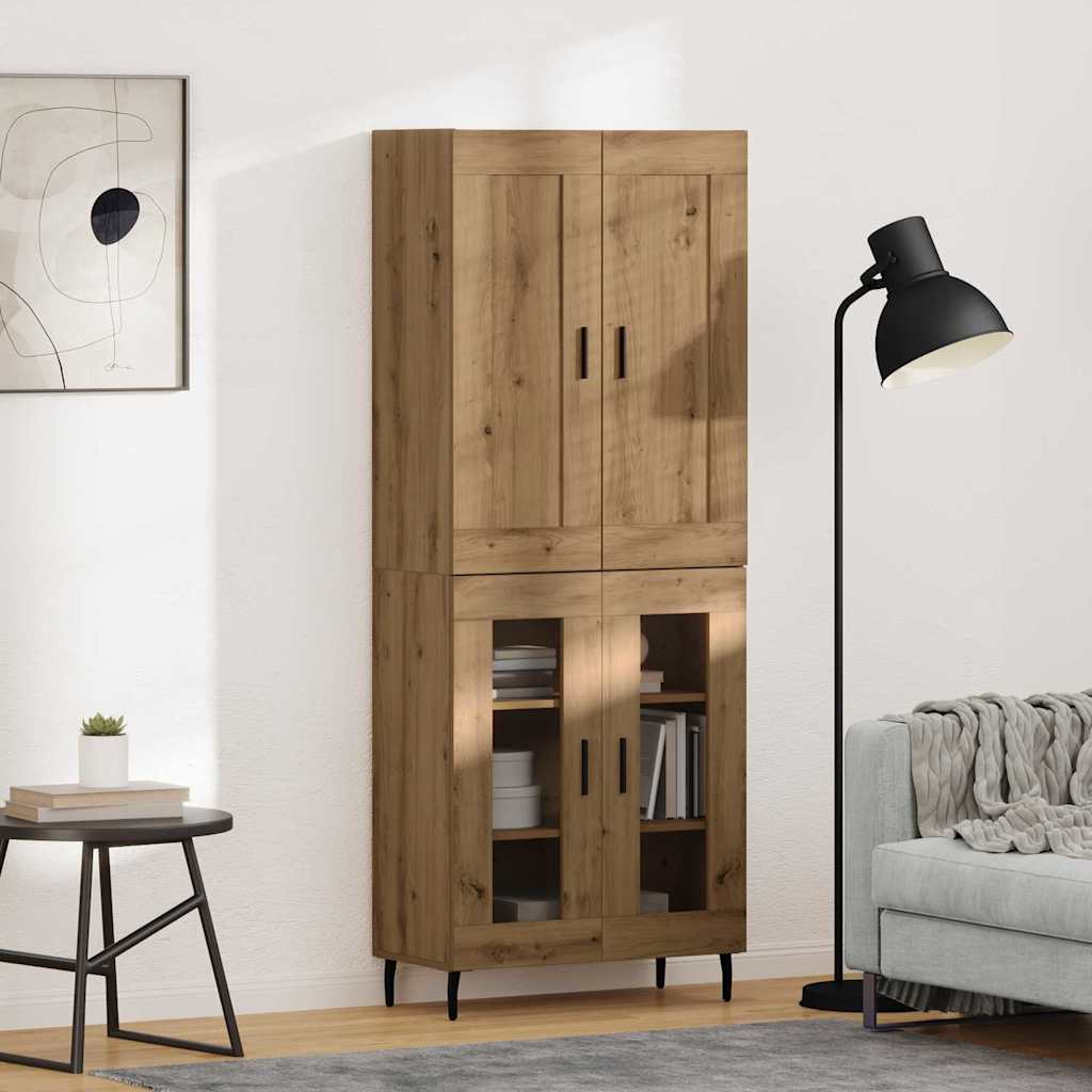 Highboard 2 Pcs 69,5 X 34 X 180 Cm Holzwerkstoff
