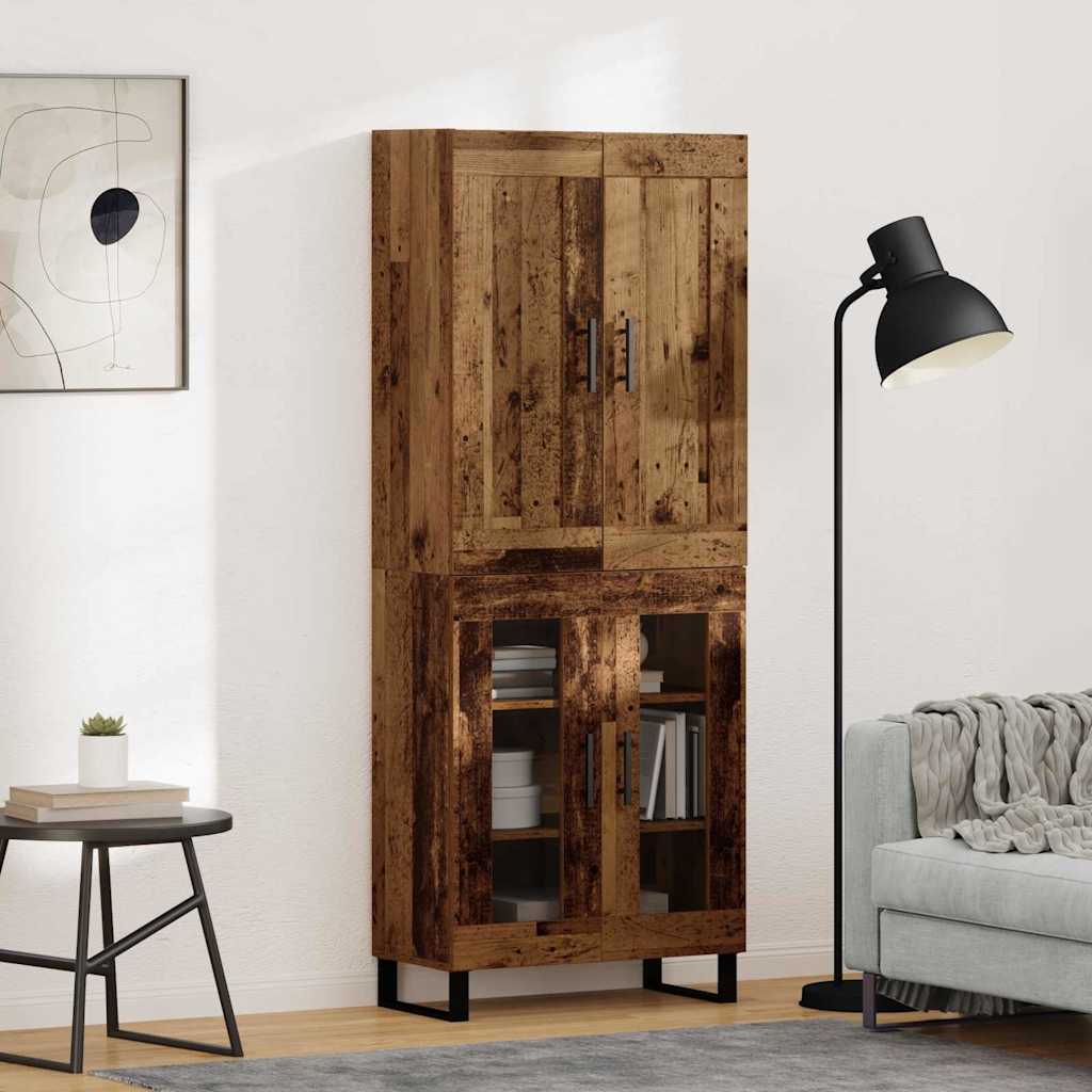 Highboard Sonoma-Eiche 69,5X34X180 Cm Holzwerkstoff