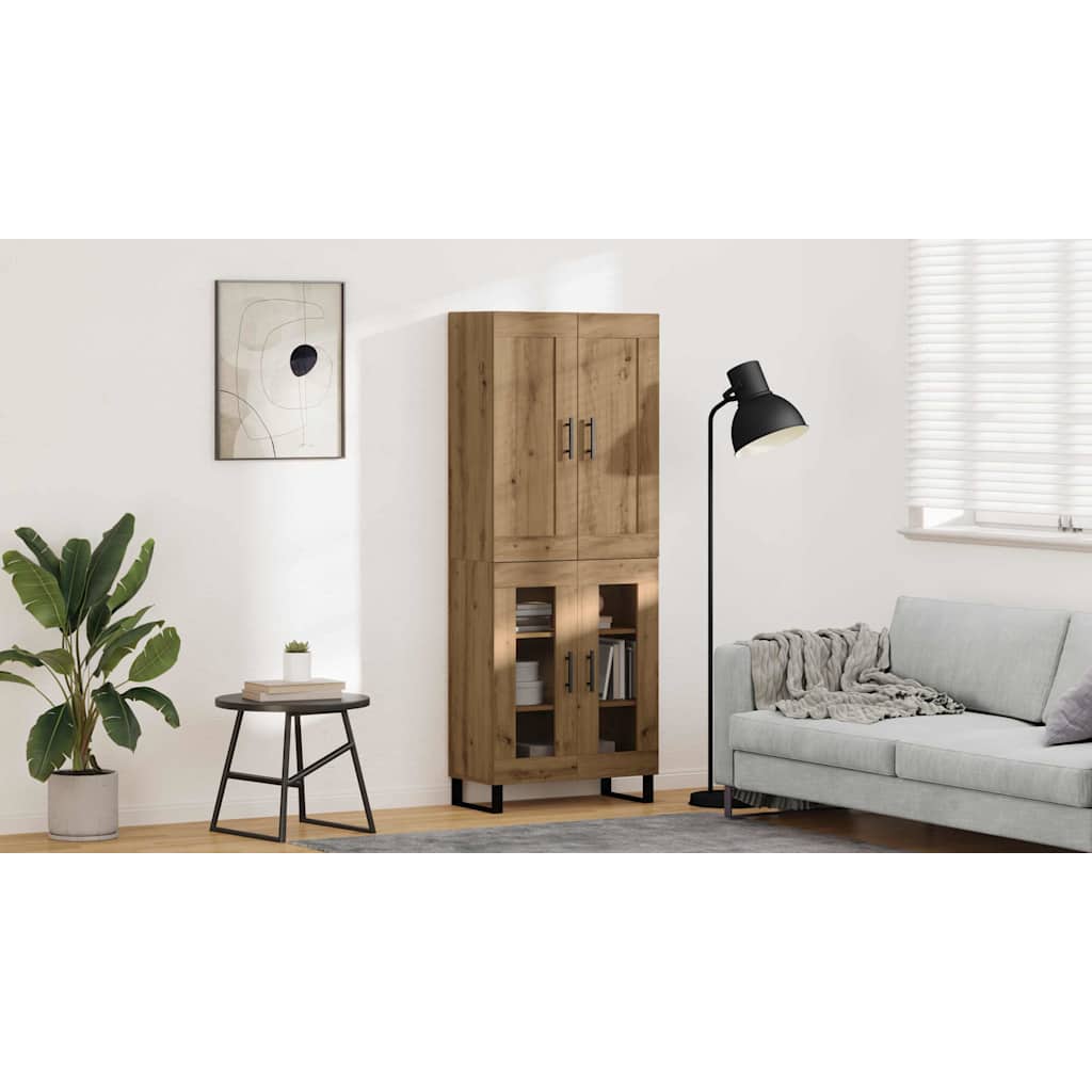 Highboard Sonoma-Eiche 69,5X34X180 Cm Holzwerkstoff