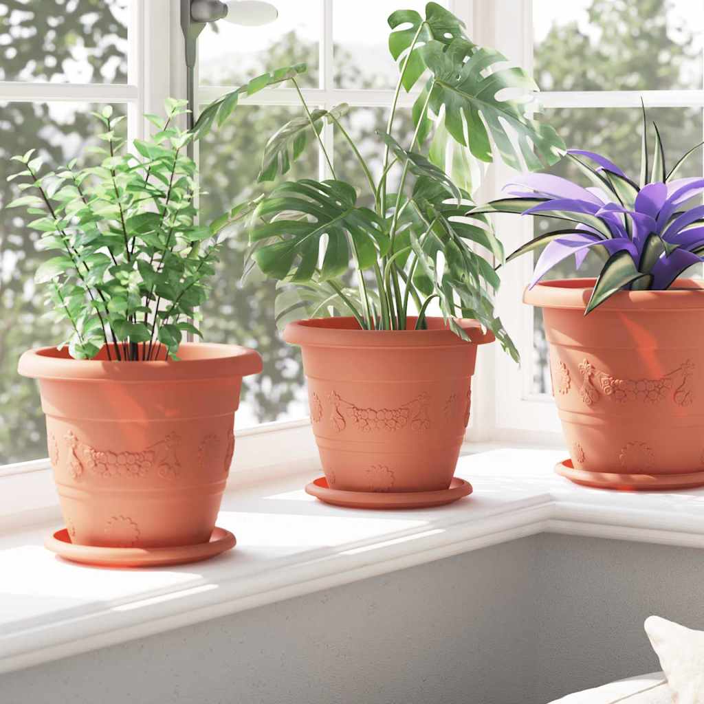 Runder Blumentopf 6 Pcs Kunststoff