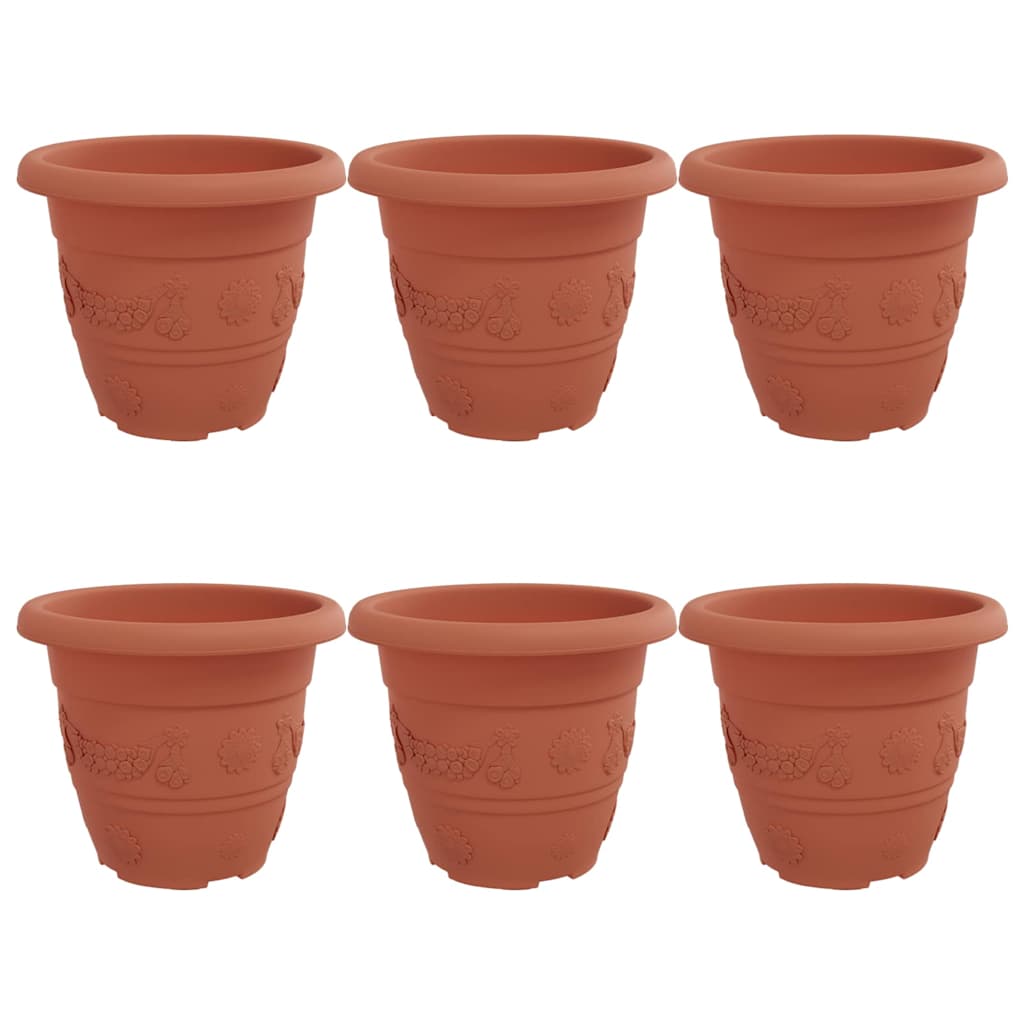 Runder Blumentopf 6 Pcs Kunststoff