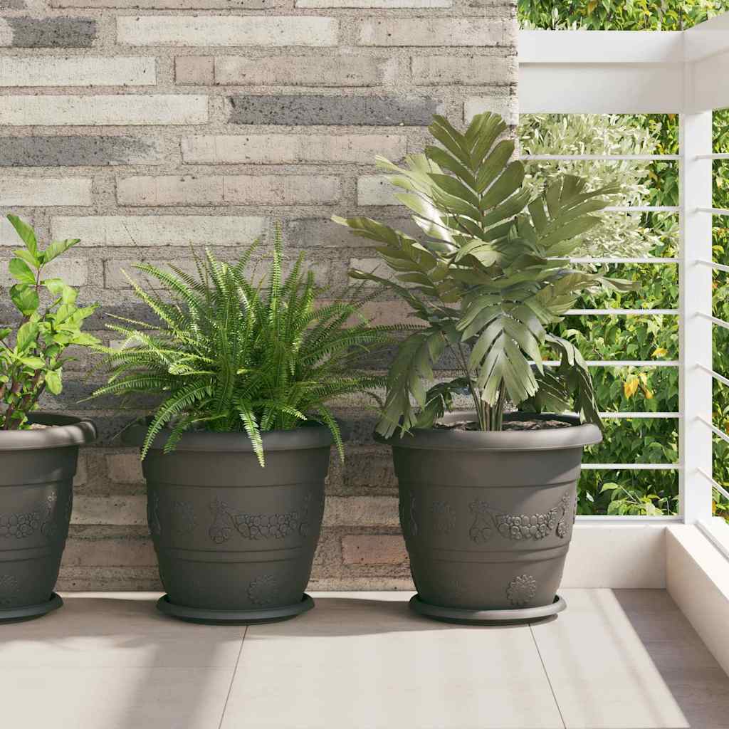 Runder Blumentopf 6 Pcs Kunststoff
