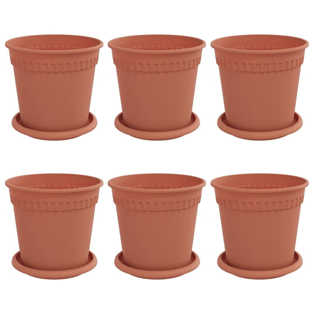Blumentöpfe 6 Pcs Ø 17 X 14 Cm Kunststoff