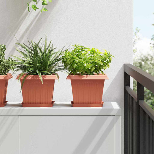 Blumentöpfe 6 Pcs 23 X 23 X 17,5 Cm Kunststoff