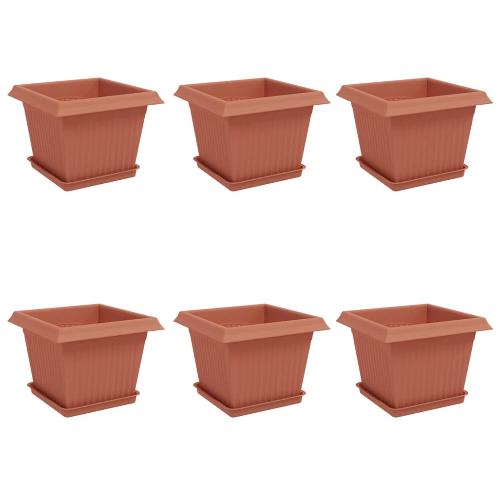 Blumentöpfe 6 Pcs 23 X 23 X 17,5 Cm Kunststoff