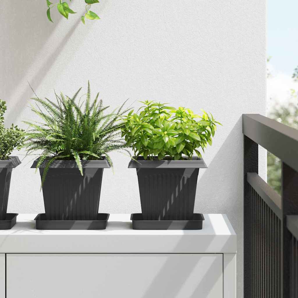 Blumentöpfe 6 Pcs 23 X 23 X 17,5 Cm Kunststoff