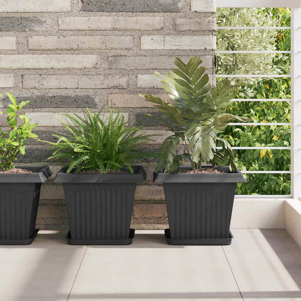 Blumentöpfe 6 Pcs 23 X 23 X 17,5 Cm Kunststoff