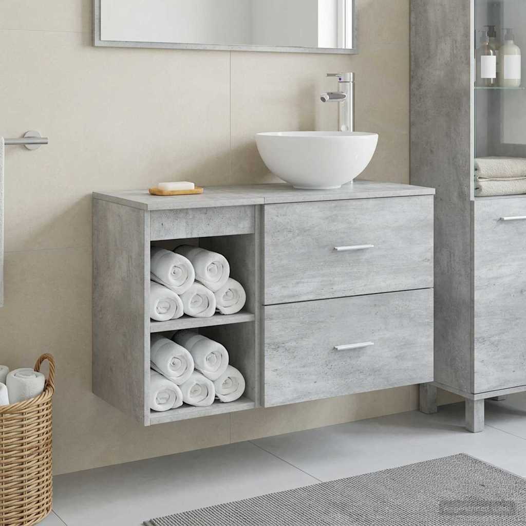 Badezimmermöbel-Set 2 Pcs Holzwerkstoff