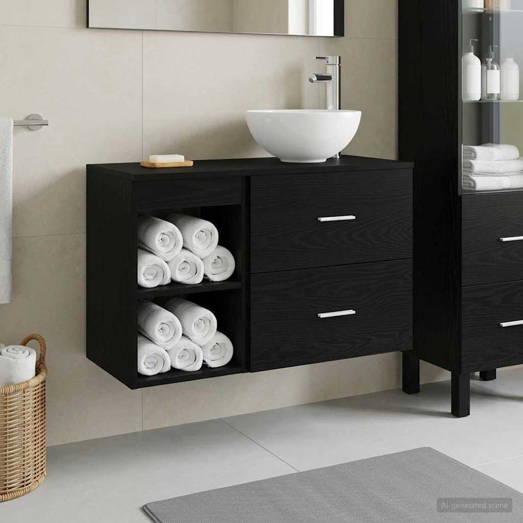 Badezimmermöbel-Set 2 Pcs Holzwerkstoff