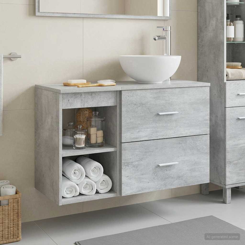 Badezimmermöbel-Set 2 Pcs Holzwerkstoff