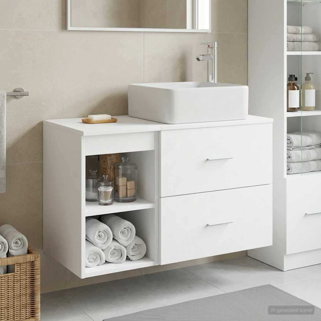 Badezimmermöbel-Set 2 Pcs Holzwerkstoff