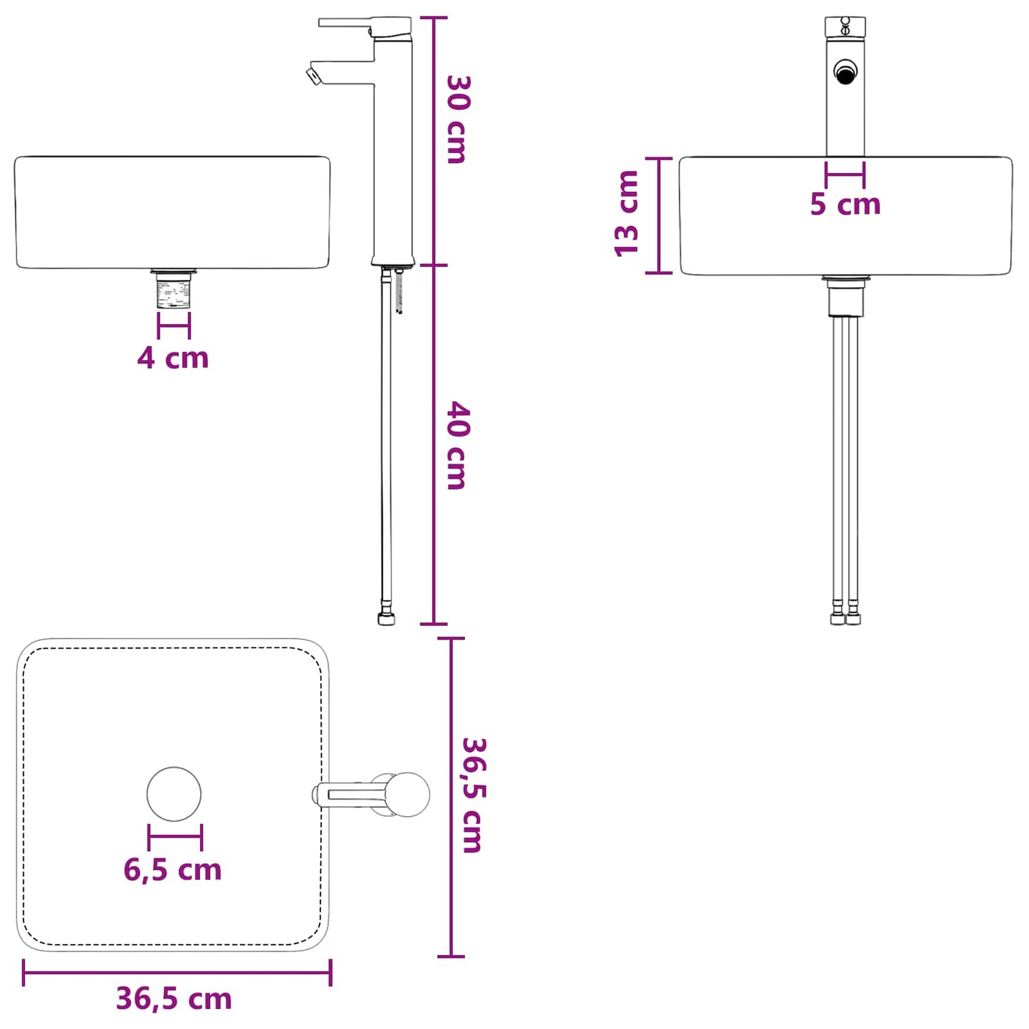 Badezimmermöbel-Set 2 Pcs Holzwerkstoff