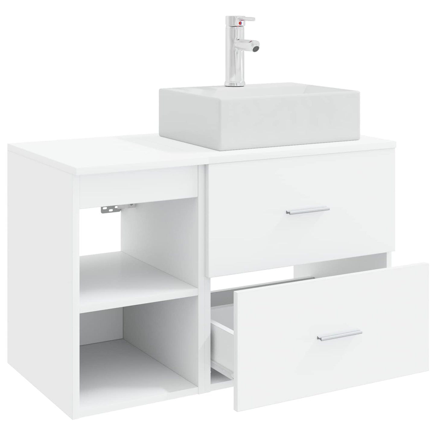 Badezimmermöbel-Set 2 Pcs Holzwerkstoff