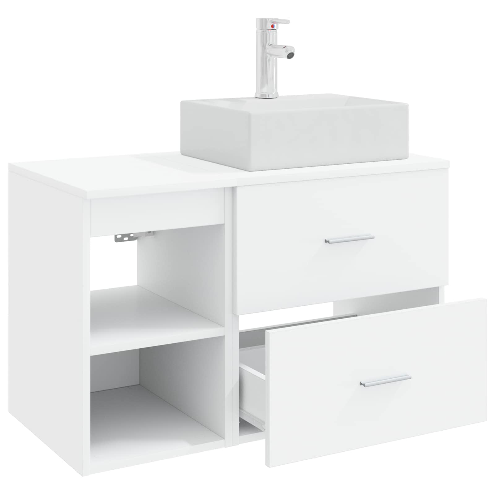 Badezimmermöbel-Set 2 Pcs Holzwerkstoff