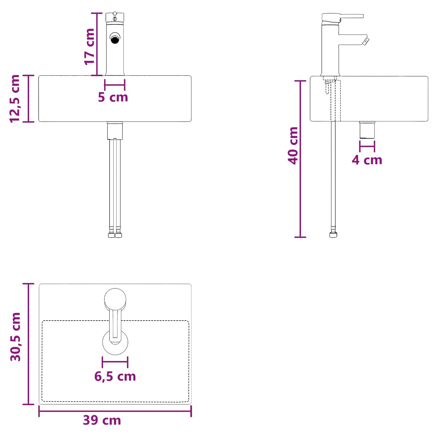 Badezimmermöbel-Set 2 Pcs Holzwerkstoff
