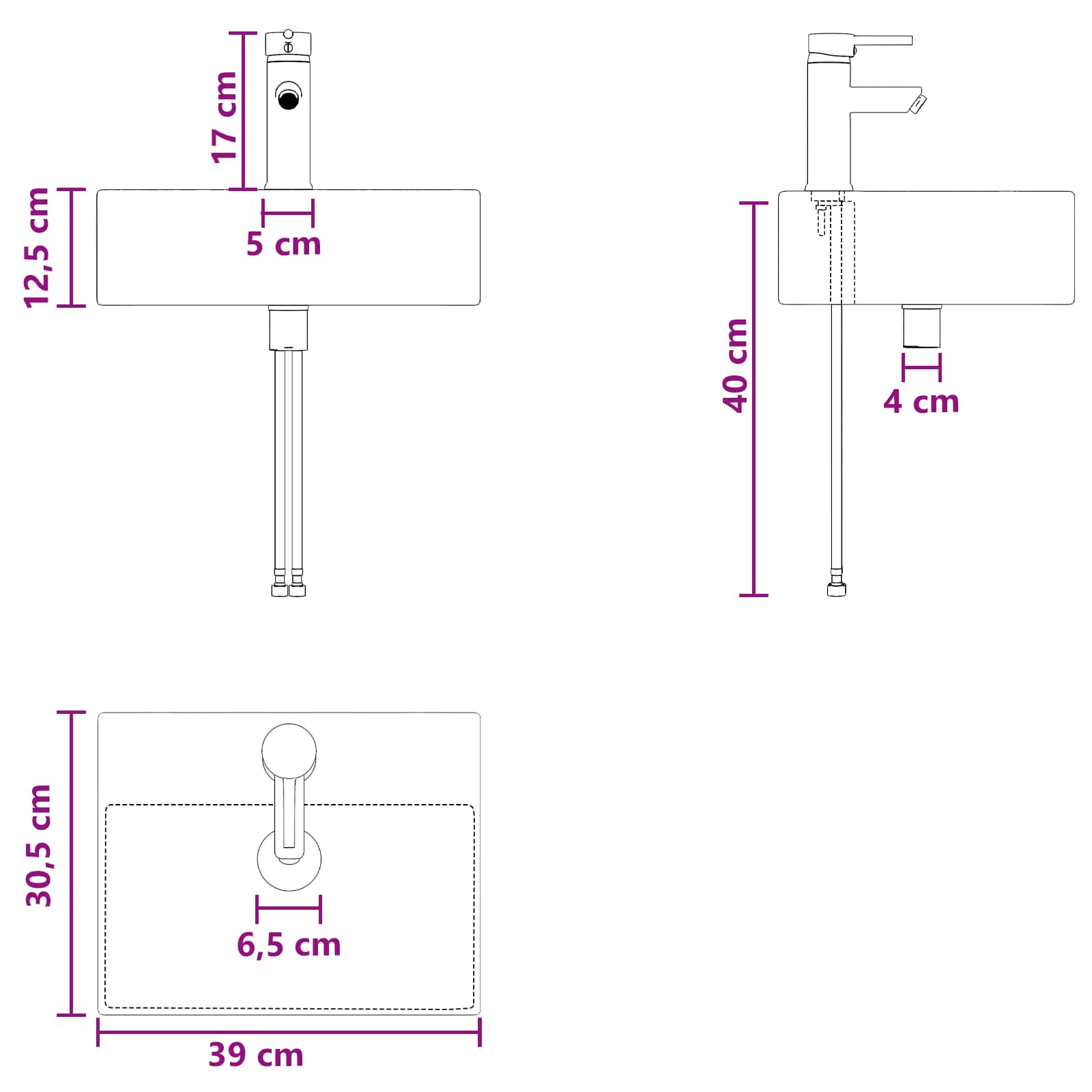 Badezimmermöbel-Set 2 Pcs Holzwerkstoff