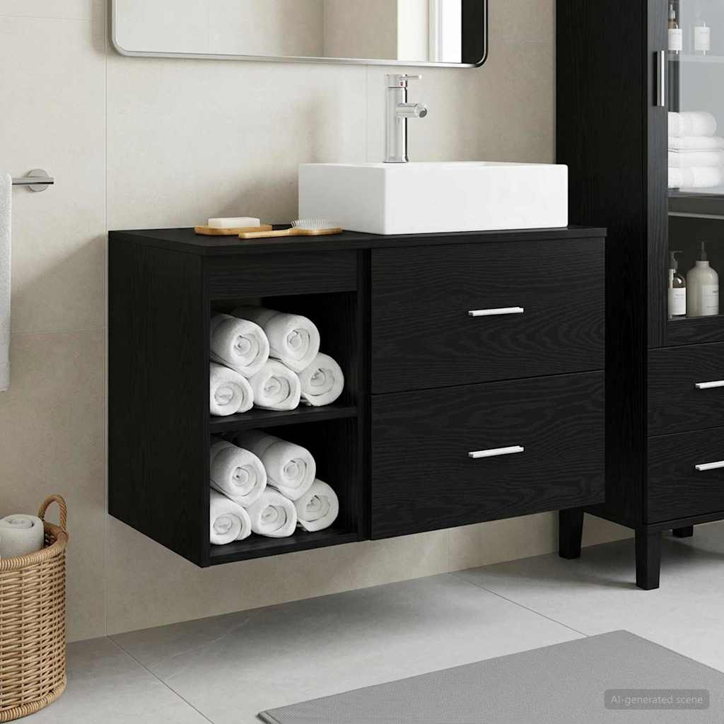 Badezimmermöbel-Set 2 Pcs Holzwerkstoff