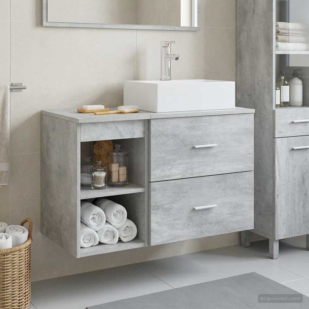 Badezimmermöbel-Set 2 Pcs Holzwerkstoff