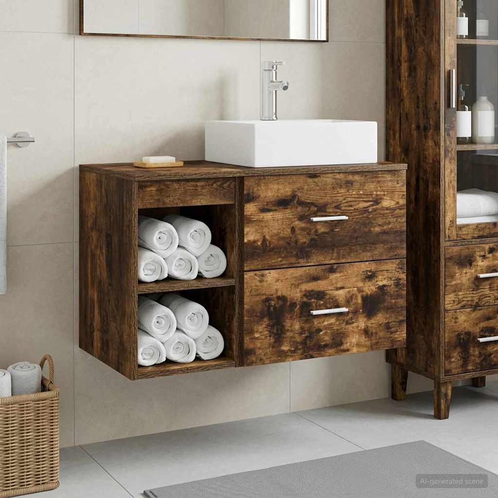 Badezimmermöbel-Set 2 Pcs Holzwerkstoff