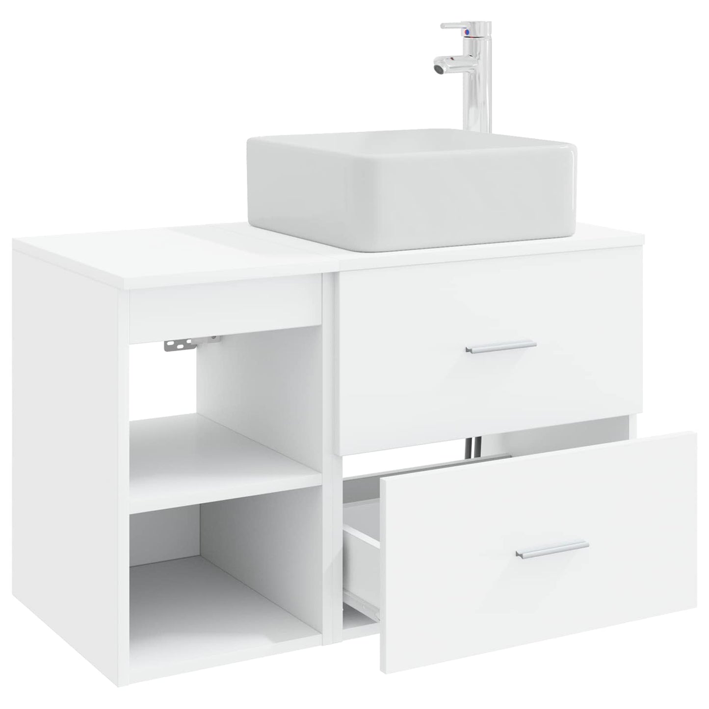 Badezimmermöbel-Set 2 Pcs Holzwerkstoff