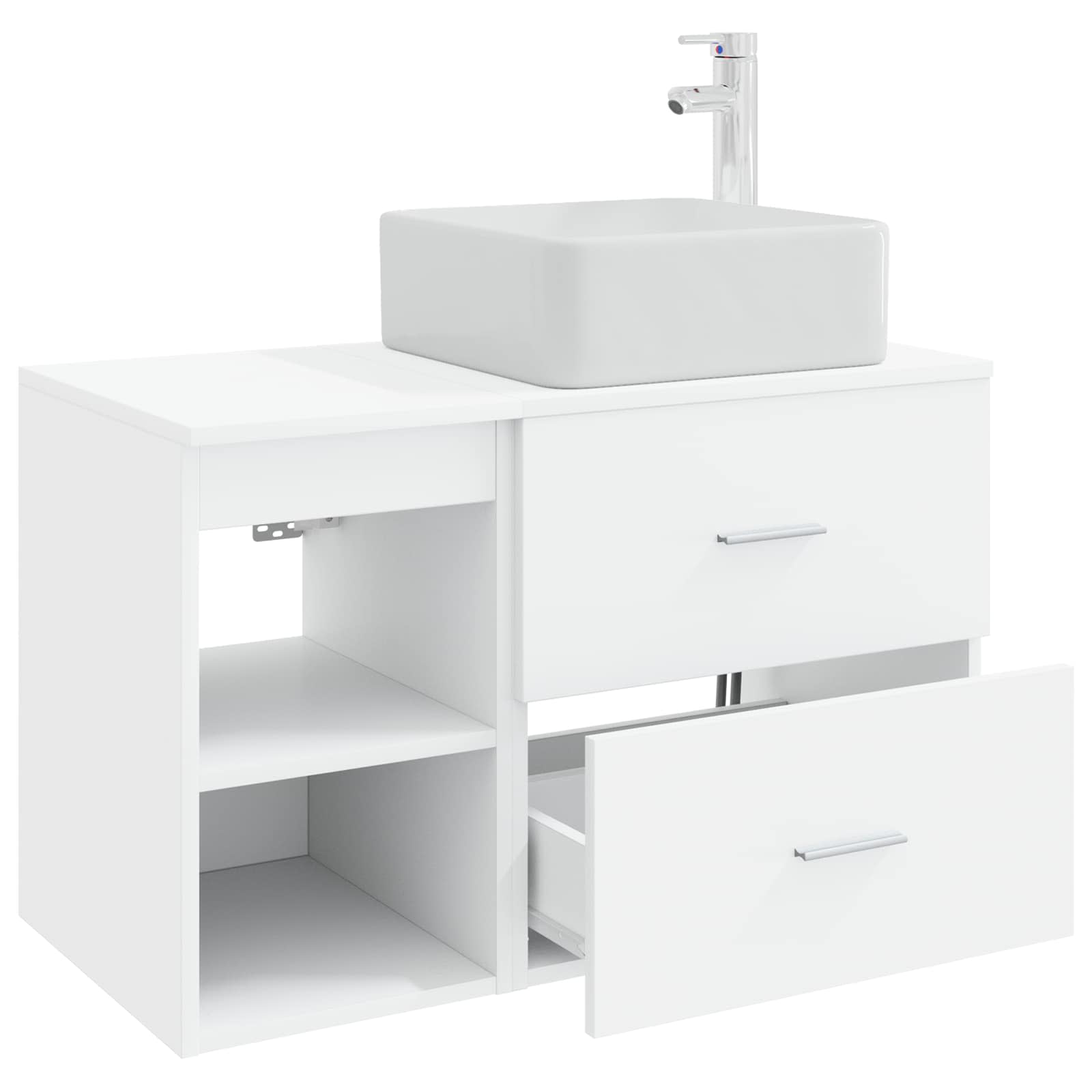 Badezimmermöbel-Set 2 Pcs Holzwerkstoff