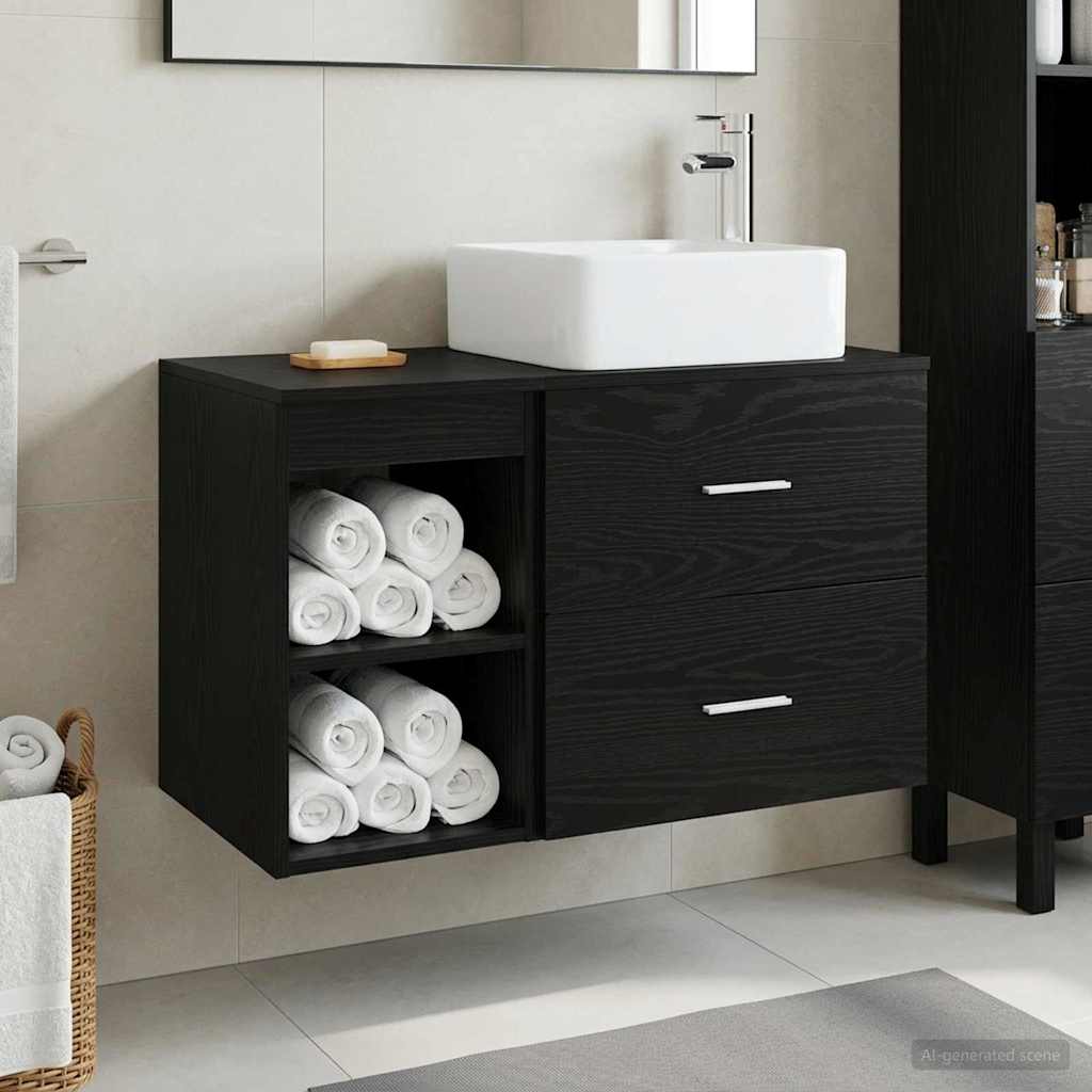 Badezimmermöbel-Set 2 Pcs Holzwerkstoff